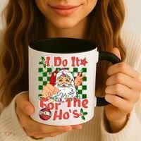 I Do It For The Hos Santa Claus Christmas Lights Coffee Mug thumb 3