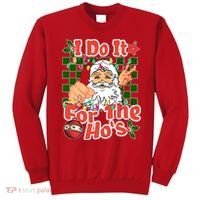 I Do It For The Hos Santa Claus Christmas Lights Sweatshirt thumb 0
