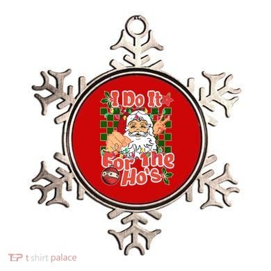 I Do It For The Hos Santa Claus Christmas Lights Ornament