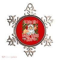 I Do It For The Hos Santa Claus Christmas Lights Ornament thumb 0
