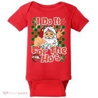 I Do It For The Hos Santa Claus Christmas Lights Baby Bodysuit thumb 0