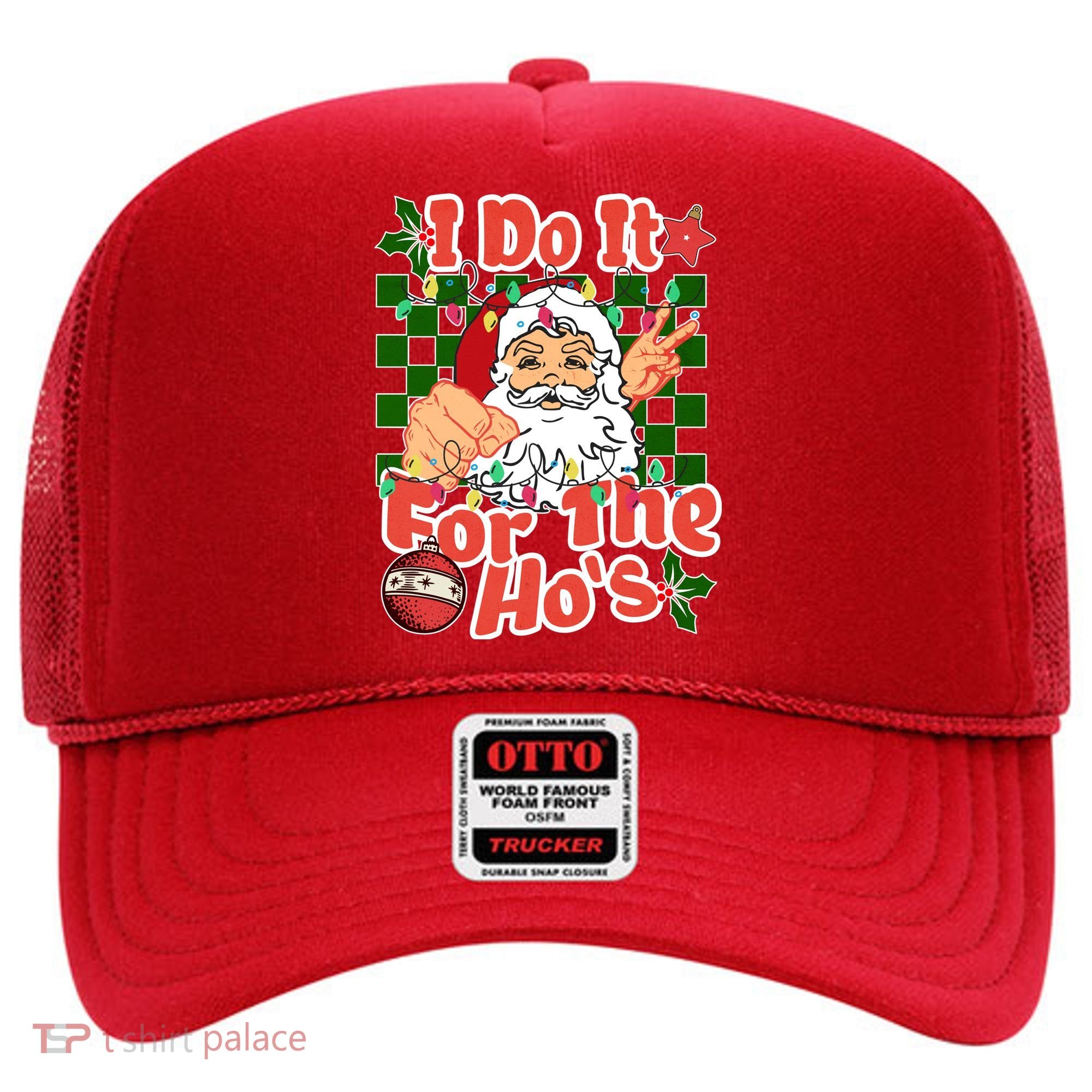 I Do It For The Hos Santa Claus Christmas Lights Hat