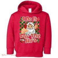 I Do It For The Hos Santa Claus Christmas Lights Toddler Hoodie thumb 0