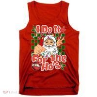 I Do It For The Hos Santa Claus Christmas Lights Tank Top thumb 0