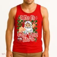 I Do It For The Hos Santa Claus Christmas Lights Tank Top thumb 3
