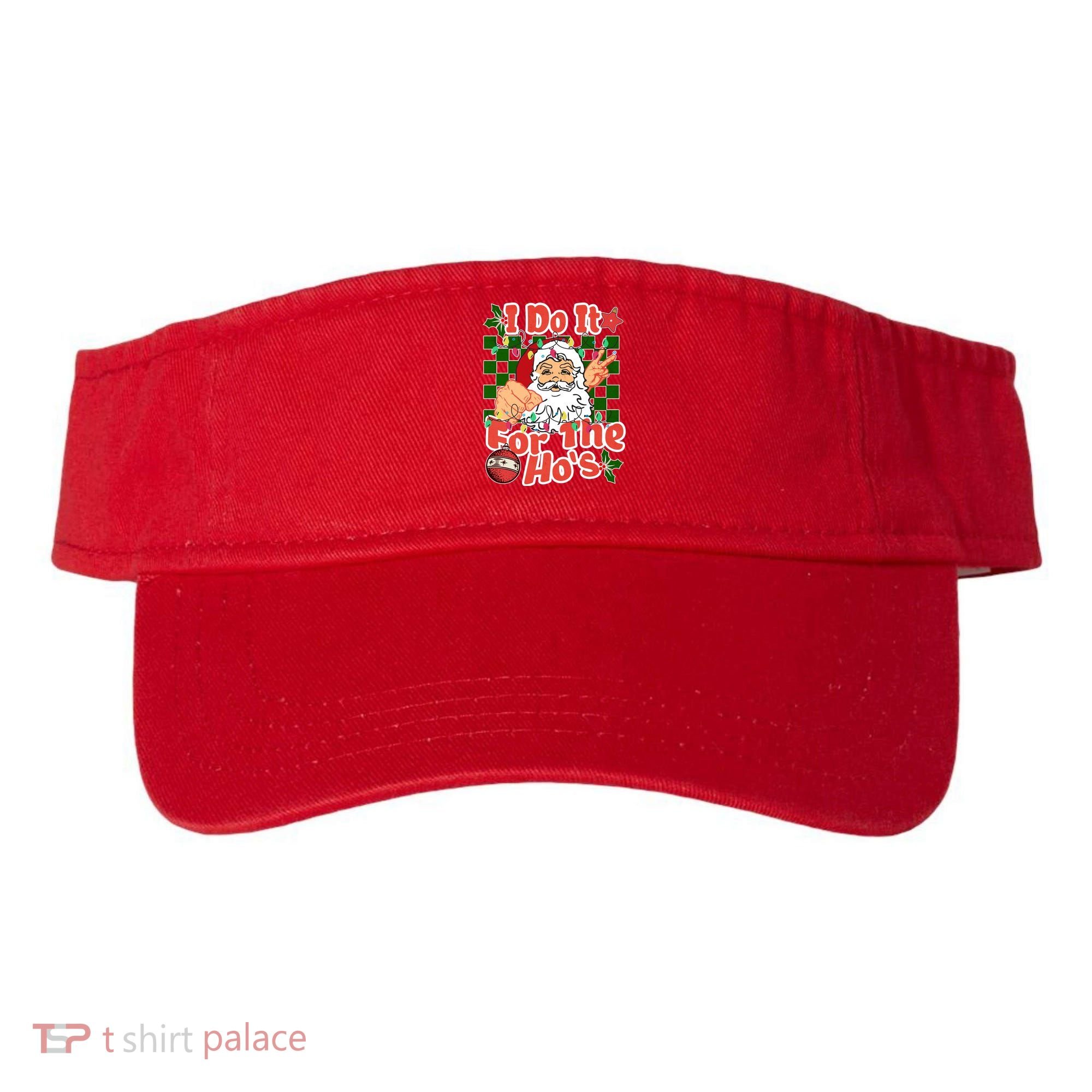 I Do It For The Hos Santa Claus Christmas Lights Visor