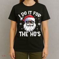 I Do It For The Hos Santa Claus Funny Christmas In July Xmas T-Shirt thumb 4