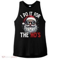 I Do It For The Hos Funny Christmas Santa Claus Ladies PosiCharge Tri-Blend Wicking Tank thumb 0