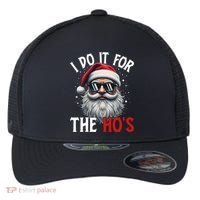 I Do It For The Hos Funny Christmas Santa Claus Flexfit Unipanel Trucker Cap thumb 0
