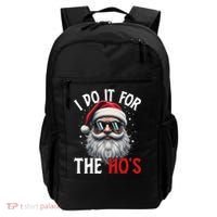 I Do It For The Hos Funny Christmas Santa Claus Backpack thumb 0