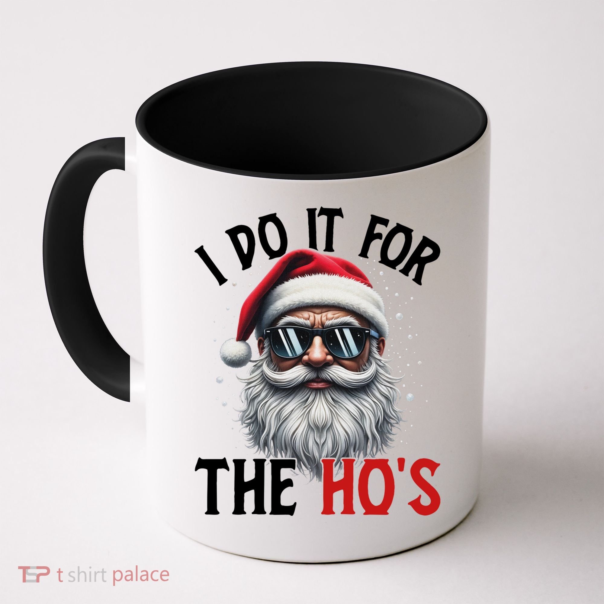 I Do It For The Hos Funny Christmas Santa Claus Coffee Mug