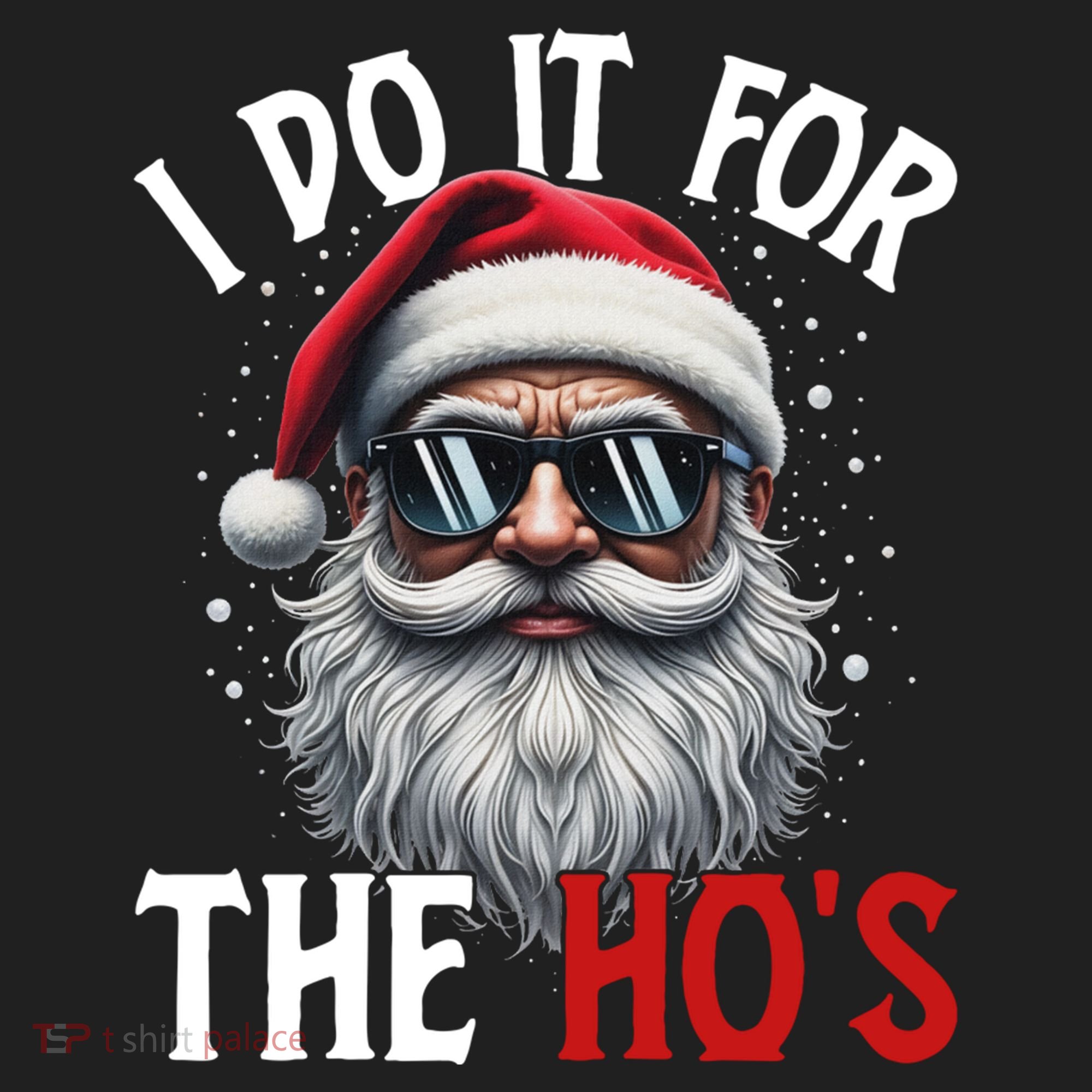 I Do It For The Hos Funny Christmas Santa Claus V.I.T. Fleece Crew Sweatshirt