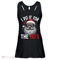 I Do It For The Hos Funny Christmas Santa Claus Ladies Essential Flowy Tank thumb 0