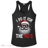 I Do It For The Hos Funny Christmas Santa Claus Ladies PosiCharge Competitor Racerback Tank thumb 0