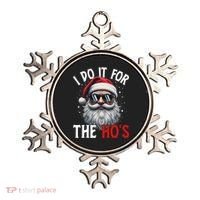 I Do It For The Hos Funny Christmas Santa Claus Ornament thumb 0