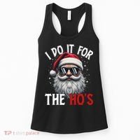 I Do It For The Hos Funny Christmas Santa Claus Women's Tank Top thumb 0