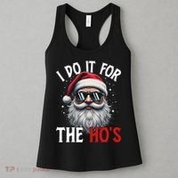 I Do It For The Hos Funny Christmas Santa Claus Women's Tank Top thumb 3