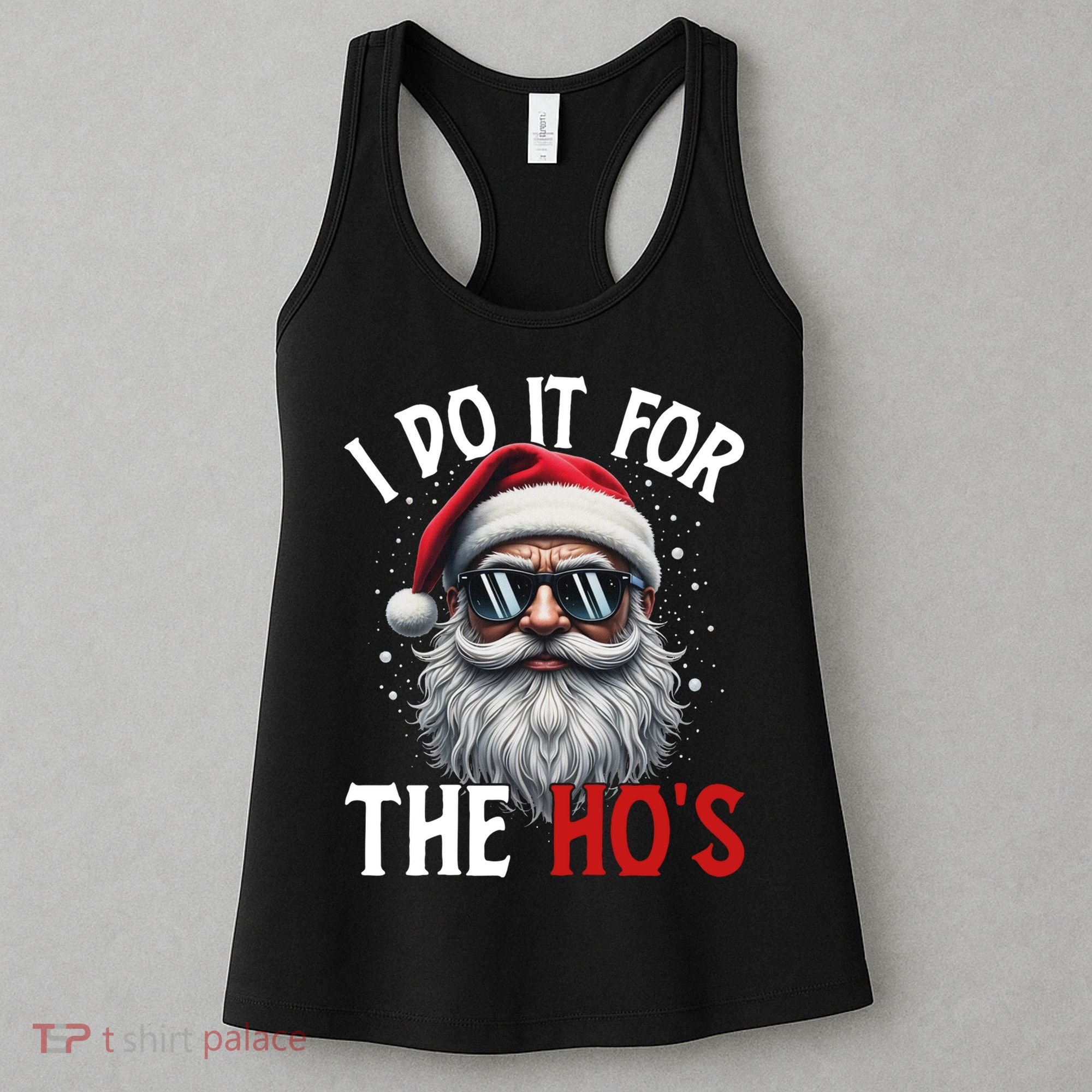 I Do It For The Hos Funny Christmas Santa Claus Women's Tank Top