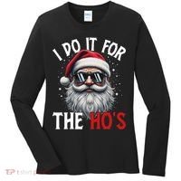 I Do It For The Hos Funny Christmas Santa Claus Women's Long Sleeve Shirt thumb 0