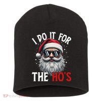 I Do It For The Hos Funny Christmas Santa Claus Short Acrylic Beanie thumb 0