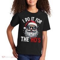 I Do It For The Hos Funny Christmas Santa Claus Kids T-Shirt thumb 2