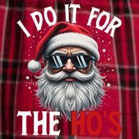I Do It For The Hos Funny Christmas Santa Claus Women's Flannel Plaid Pajama Pants thumb 2