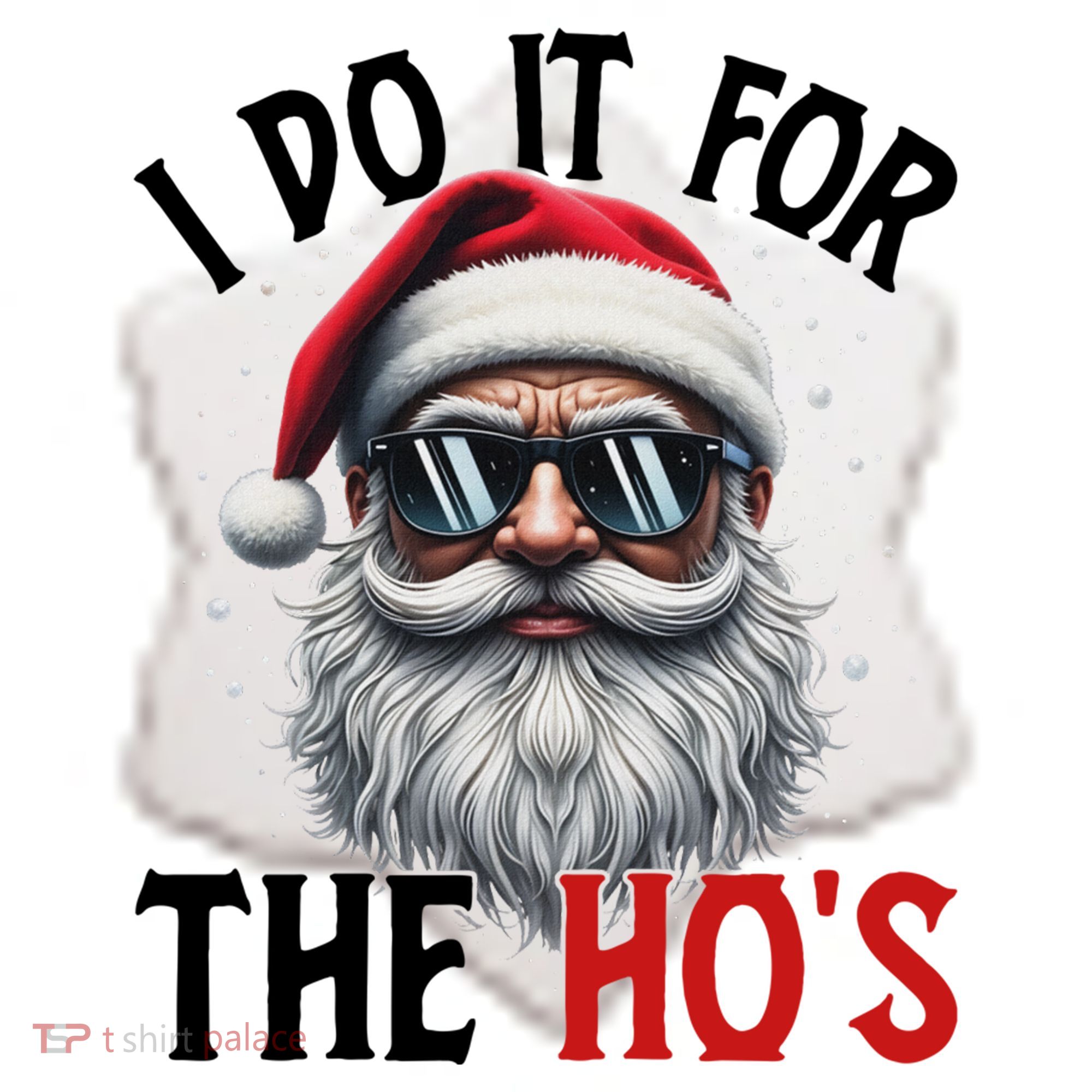 I Do It For The Hos Funny Christmas Santa Claus Ceramic Ornament