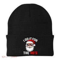 I Do It For The Hos Funny Inappropriate Christmas Santa Face Beanie thumb 0