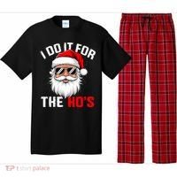 I Do It For The Hos Funny Inappropriate Christmas Santa Face Pajama Set thumb 0