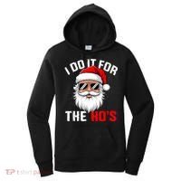 I Do It For The Hos Funny Inappropriate Christmas Santa Face Women's Hoodie thumb 0