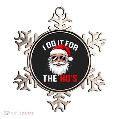 I Do It For The Hos Funny Inappropriate Christmas Santa Face Ornament