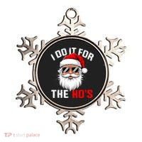 I Do It For The Hos Funny Inappropriate Christmas Santa Face Ornament thumb 0