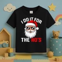 I Do It For The Hos Funny Inappropriate Christmas Santa Face Toddler T-Shirt thumb 3