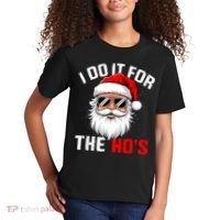 I Do It For The Hos Funny Inappropriate Christmas Santa Face Kids T-Shirt thumb 2