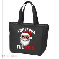 I Do It For The Hos Funny Inappropriate Christmas Santa Face Tote Bag thumb 3