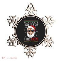 I Do It For The Hos Christmas African American Santa Black Ornament thumb 0