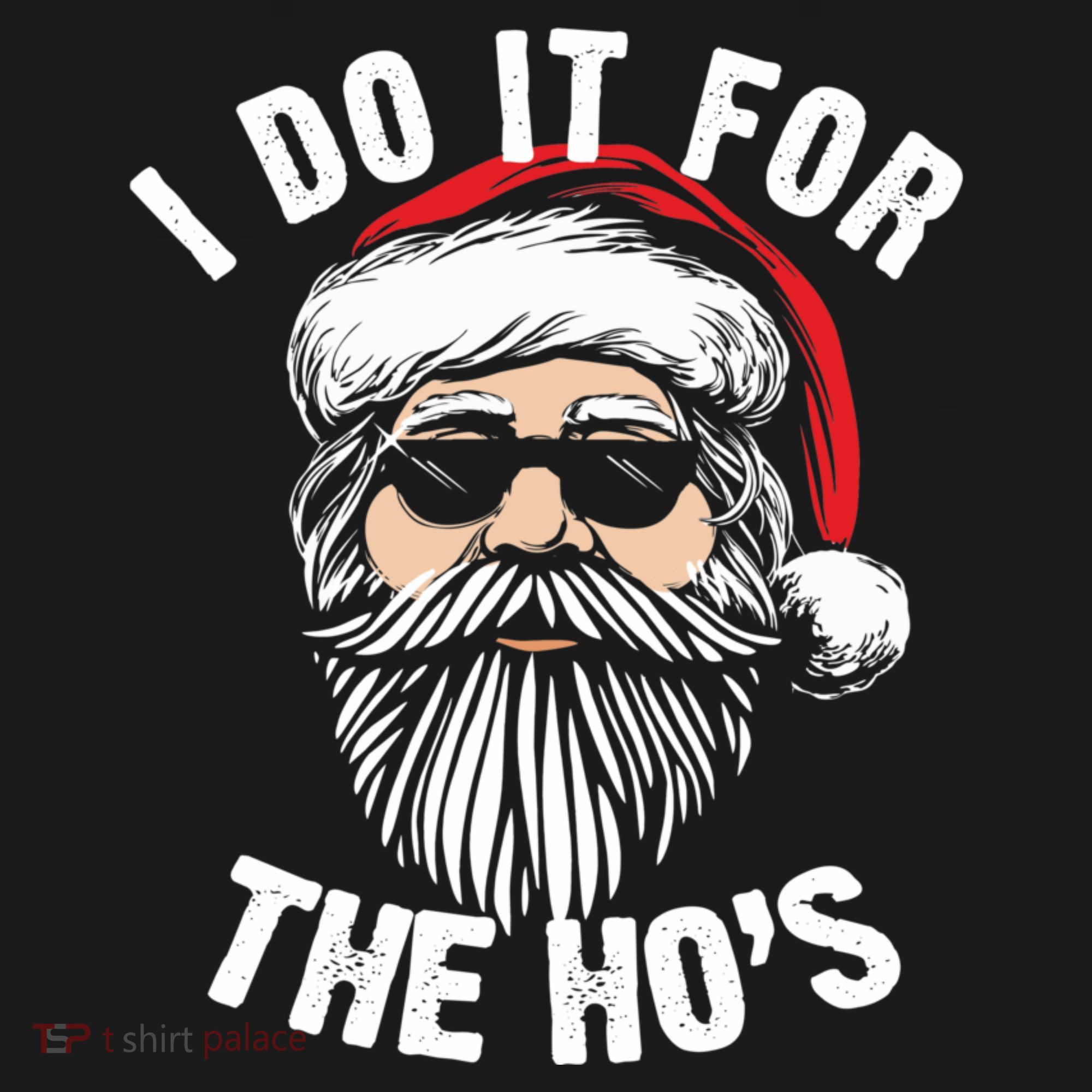 I Do It For The Hos Christmas African American Santa Black Bucket Hat
