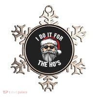I Do It For The Hos Christmas African American Santa Black Ornament thumb 0