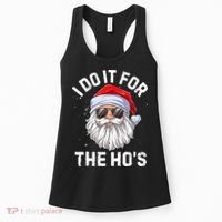 I Do It For The Ho's Funny Inappropriate Christmas Santa Women's Tank Top thumb 0