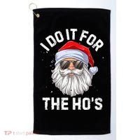 I Do It For The Ho's Funny Inappropriate Christmas Santa Golf Towel thumb 0