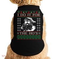 I Do It For The Hos Christmas Hos Santa Hos Xmas Gif Idea Gift Doggie Tank thumb 0