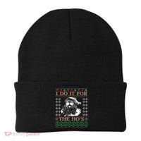 I Do It For The Hos Christmas Hos Santa Hos Xmas Gif Idea Gift Beanie thumb 0