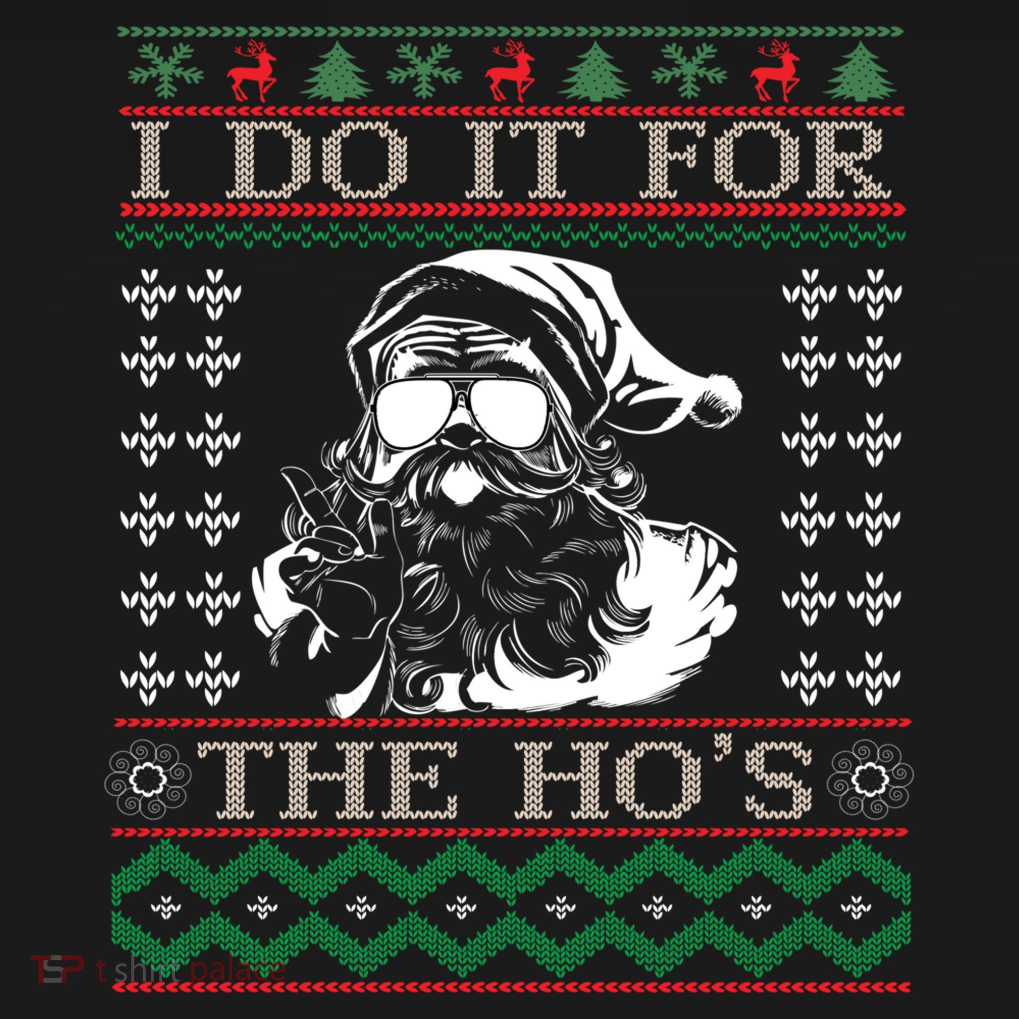 I Do It For The Hos Christmas Hos Santa Hos Xmas Gif Idea Gift Women's Hoodie