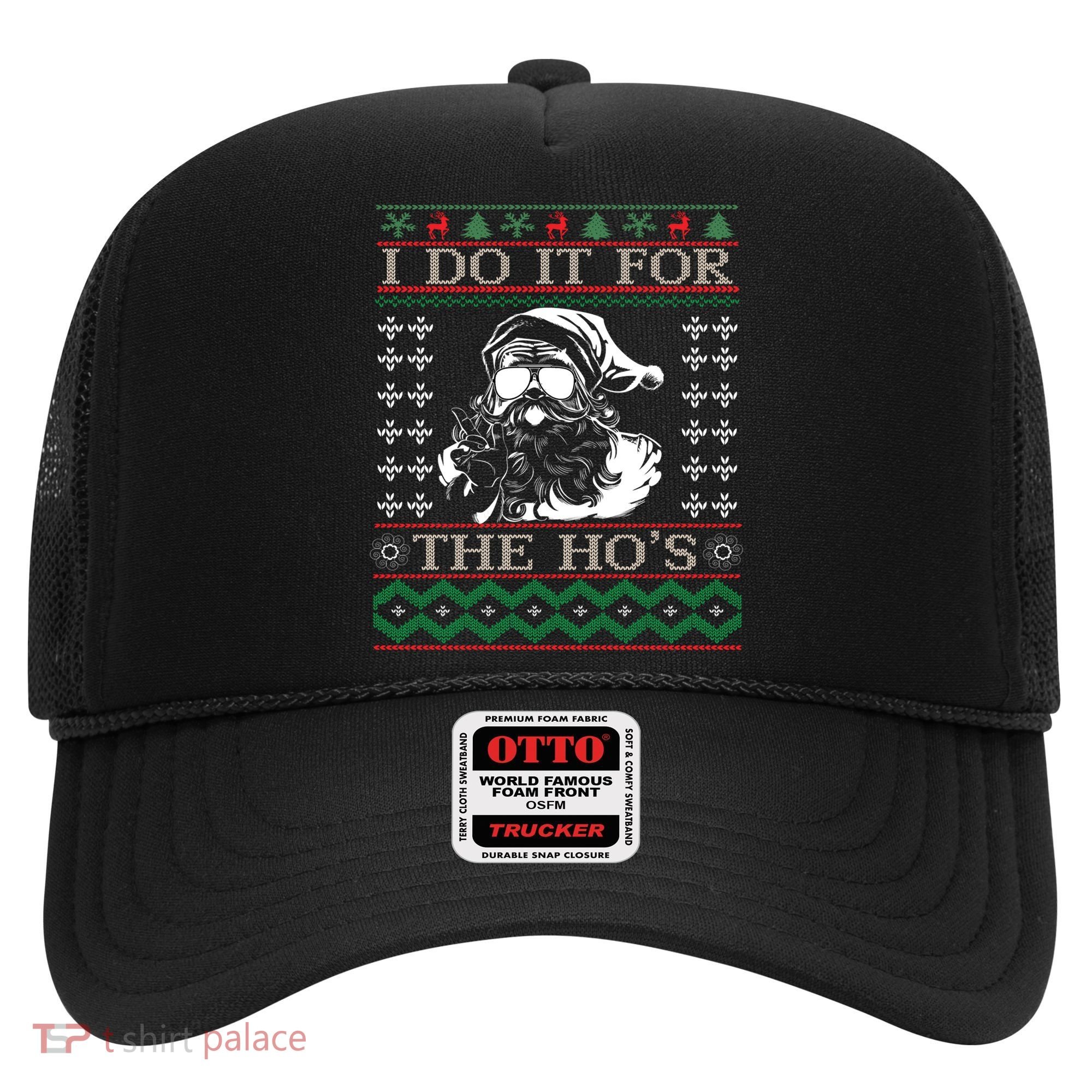 I Do It For The Hos Christmas Hos Santa Hos Xmas Gif Idea Gift Hat