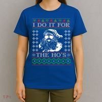 I Do It For The Hos Christmas Hos Santa Hos Xmas Gif Idea Gift T-Shirt thumb 4