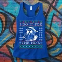 I Do It For The Hos Christmas Hos Santa Hos Xmas Gif Idea Gift Women's Tank Top thumb 3