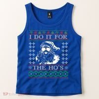 I Do It For The Hos Christmas Hos Santa Hos Xmas Gif Idea Gift Tank Top thumb 2