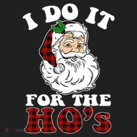 I Do It For The Ho's Funny Inappropriate Christmas Men Beanie thumb 2