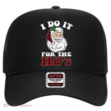 I Do It For The Ho's Funny Inappropriate Christmas Men Hat