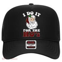 I Do It For The Ho's Funny Inappropriate Christmas Men Hat thumb 0